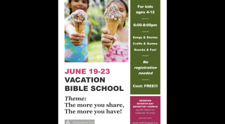 Vacation Bible School, June 19-23